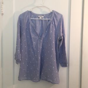 Blue Tunic Style Blouse